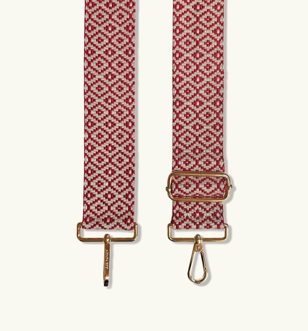 Apatchy Red Cross-Stitch Strap