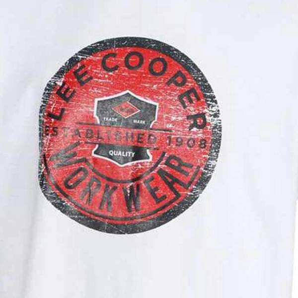Lee Cooper Mens Graphic Print T-Shirt - White - 