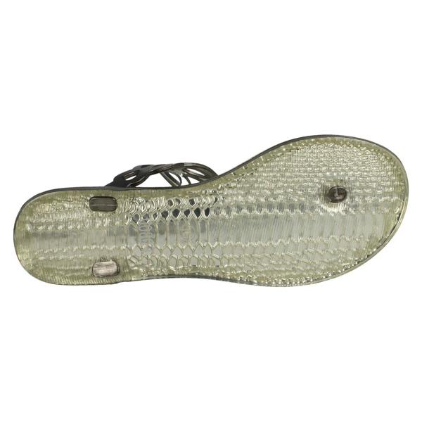 Spot On Ladies Spot On Flat Toepost Crocodile Pattern Sandal