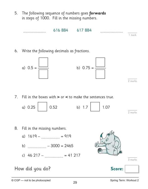 CGP KS2 Year 5 10-Minute Weekly Workout Bundle – Ages 9-10 (Maths, English, Arithmetic, Spelling and Vocabulary)