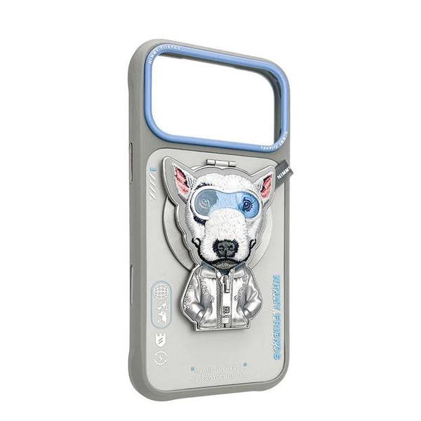 Nimmy Friends Nimmy Cool & Cute 2.0 Terrier Dog Case with MagSafe Stand for iPhone 17 Pro Max 6.9" Grey Blue - N-YJKM-CXZJZH-IP17-PRO-MAX-019
