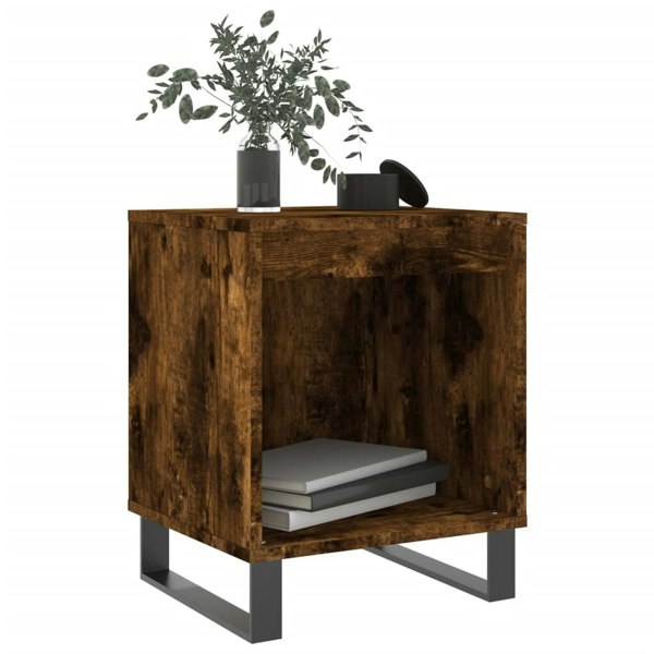 Berkfield Bedside Cabinets 2 pcs Smoked Oak 40x35x50 cm Engineered Wood