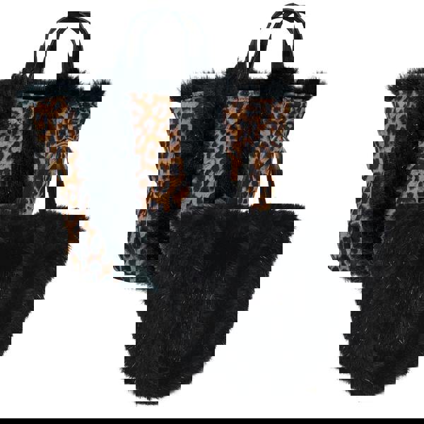 Love EMVY Leopard Teddy Reversible Tote Bag – Sparkly Finish