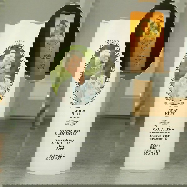 Personalised Memento Company Personalised Light In Our Hearts Photo Upload LED Candle