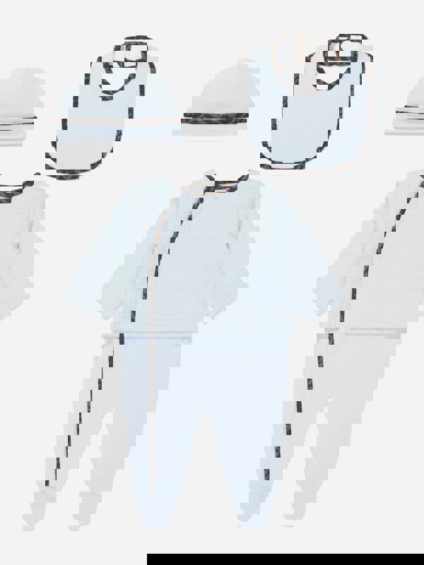 Fendi Kids Fendi Baby Girls Cotton Babygrow Gift Set (3 Piece) in Blue