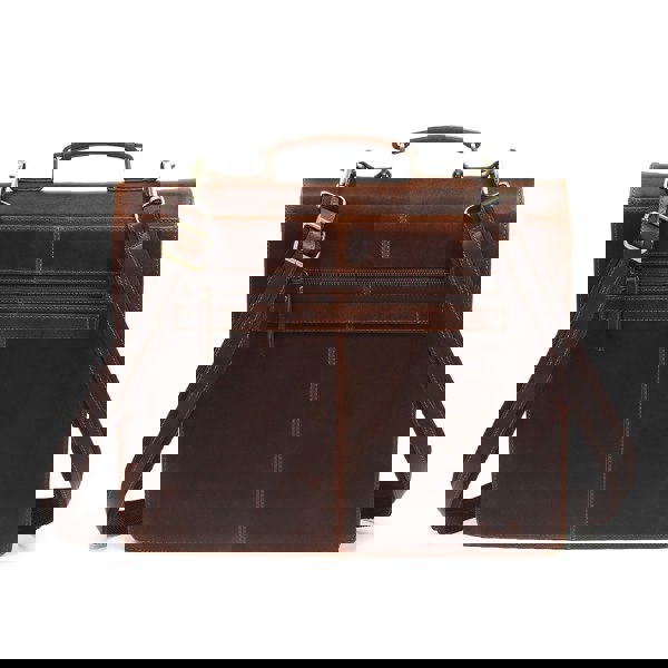 Yorke Leather Laptop Messenger Bag - DÖTCH CLUB