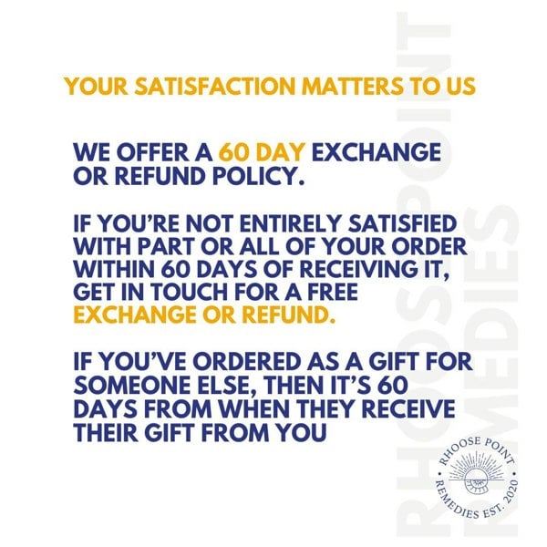 Rhoose exchange refund policy
