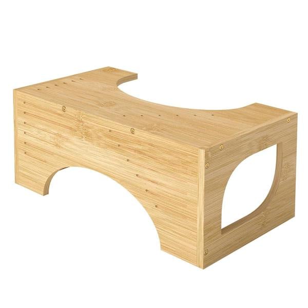 Levede Bamboo Squatty Potty Squatting Toilet Poop Stool Bathroom Non-Stick