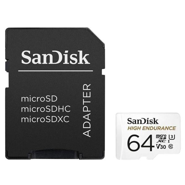 SanDisk High Endurance 100MBs Micro SDXC Card with Adapter 64GB