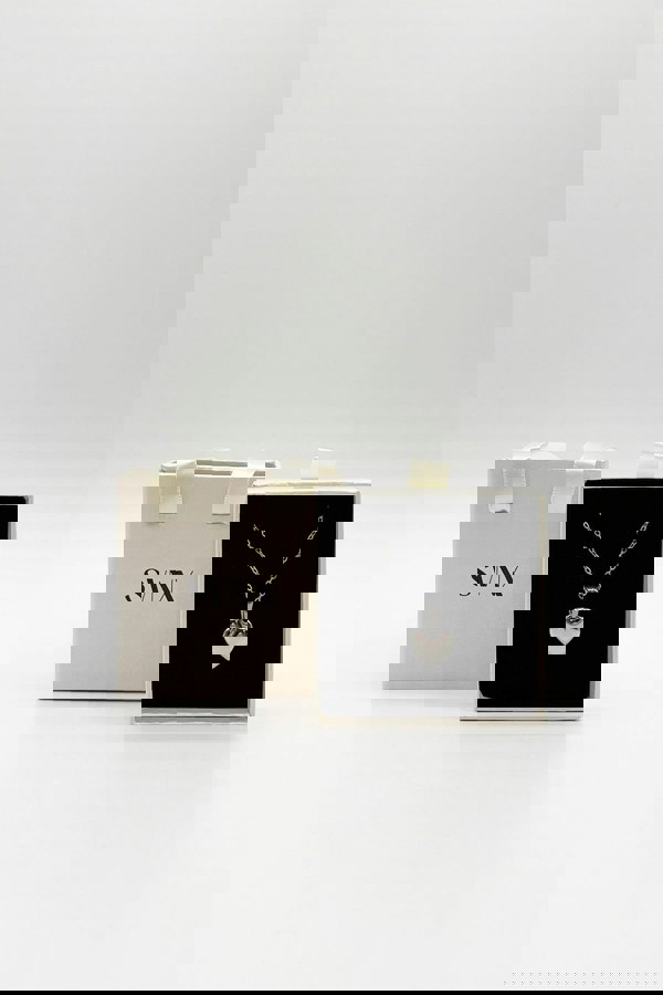 SVNX Heart Pendant Necklace in Silver Colour - Gift Boxed