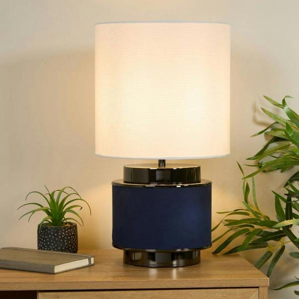 Pagazzi Lighting Marriot Navy & Black Nickel Table Lamp