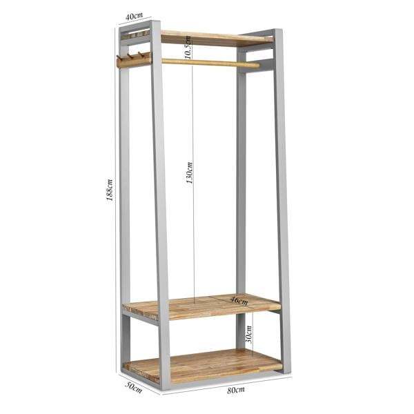 Statement Furniture Florence Open Wardrobe with Shelves