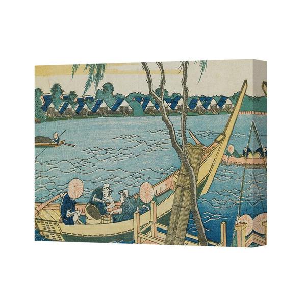 Benjamin Tate Design Japanese Ukiyoe Style Canvas Wall Art Boat Scene Print