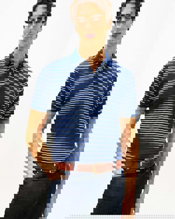 Tommy Hilfiger 1985 Regular Fit Mens Polo - Carbon Navy/Ivory Petal