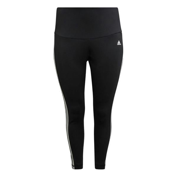 Adidas Womens/Ladies Designed 2 Move 3 Stripes High Leg 7/8 Leggings - Black/White - 