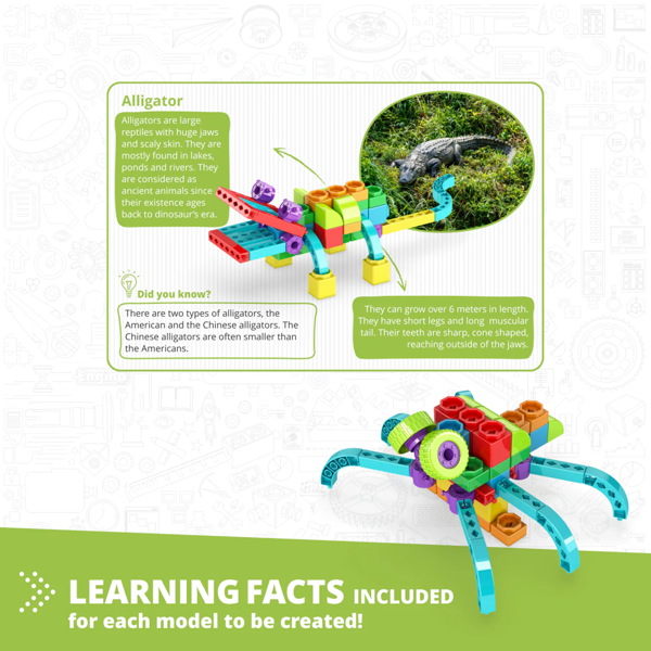 Engino QBOIDZ Alligator with 5 bonus models