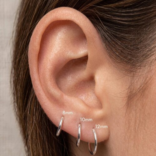 Spero London Sterling Silver Essential Hoop Earrings