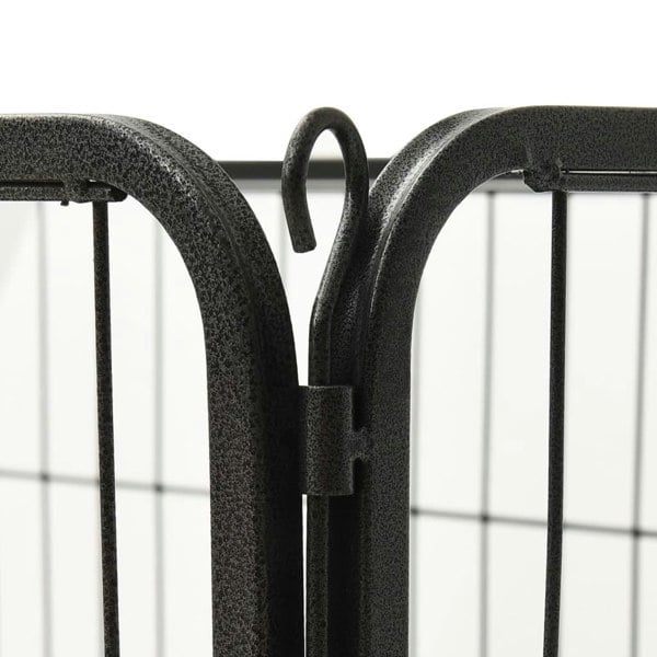 Berkfield Puppy Playpen Steel 91.5x59x61 cm