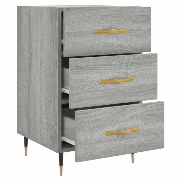 Berkfield Bedside Cabinet Grey Sonoma 40x40x66 cm Engineered Wood
