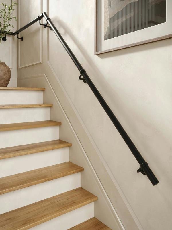 Handrails Direct Kineton Matt Black Quarter Landing Handrail