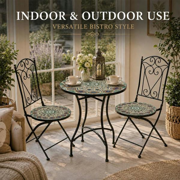60cm Casablanca Mosaic Bistro Set image 11