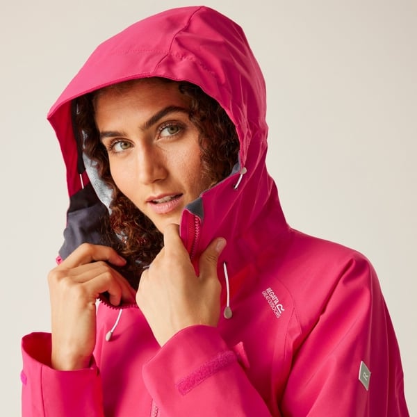 Regatta Women's Birchdale Shell Waterproof Jacket - Pink Potion / White