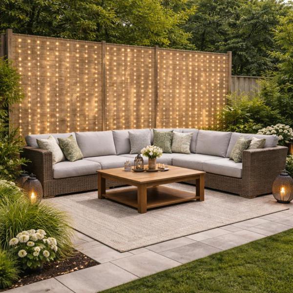 Gardenwize Solar Curtain Lights – 192 LED Warm White Hanging Lights