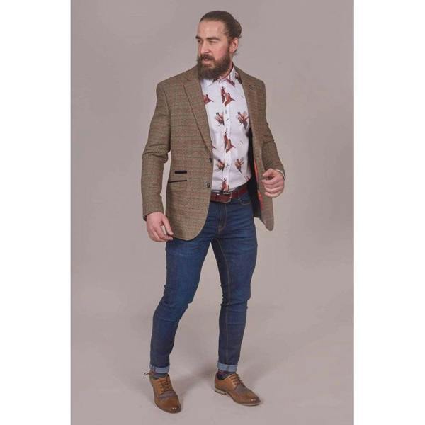COURTSHIP PHEASANTS PRINT SHIRT – Premium Men's Patterned Shirt by Claudio Lugli | Bold Design, Tailored Fit, Best Printed Shirts