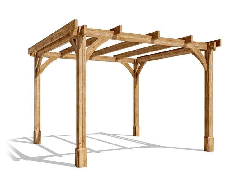 Dunster House Wooden Pergola Garden Plant Frame Furniture Kit Leviathan 3m x 3m