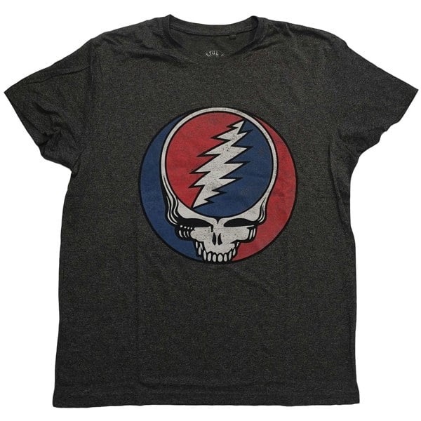 Grateful Dead Unisex Adult Steal Your Face Classic T-Shirt - Brindle