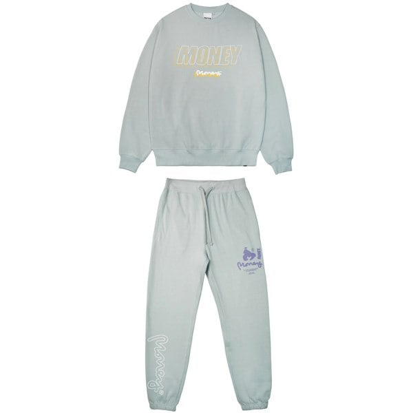 Money Compound Crew Tracksuit Baby Blue