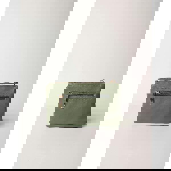 Blue Vanilla Detailed Zip Up Purse With Detachable Strap