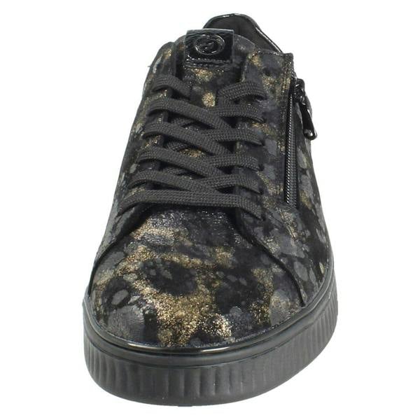 Remonte Ladies Remonte Floral Leaf Pattern Leather Trainers D2E02