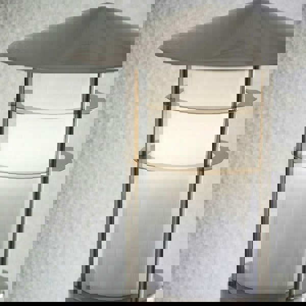 IP44 Outdoor LED Light Brushed Steel PIR Wall Lantern Security Outdoor Overhang Loops