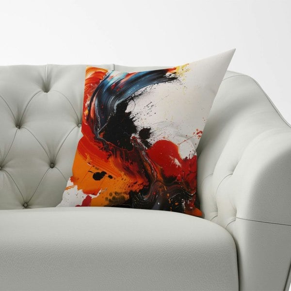 Warren Reed Fiery Waves: Abstract Motion Cushions