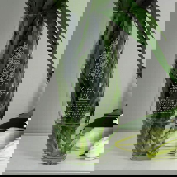 Personalised Memento Company Personalised July Birth Flower Bullet Vase