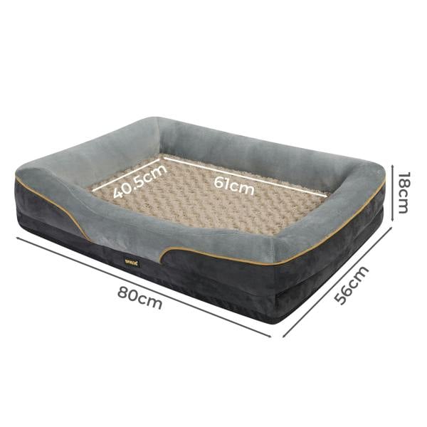 Skylos Dog Bed Orthopaedic Memory Foam Pet Cushion Washable Puppy Mattress