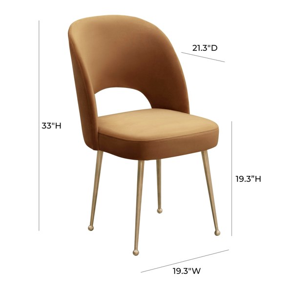 Furniture Edit Swell Cognac Velvet Chair