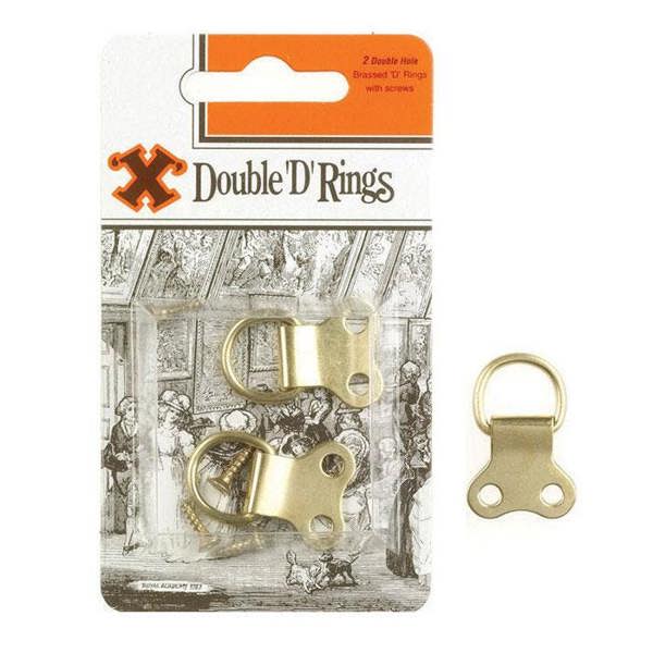 X Brass Double D Rings 2pk - One Colour