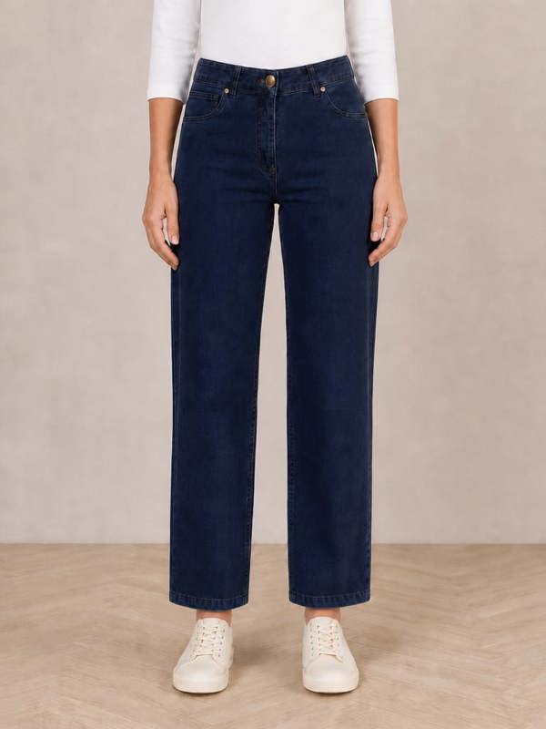 PennyPlain 5 Pocket Wide Leg Denim - Denim Wash Short