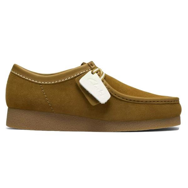 Clarks Originals Wallabee Evo Suede Shoes Ochre