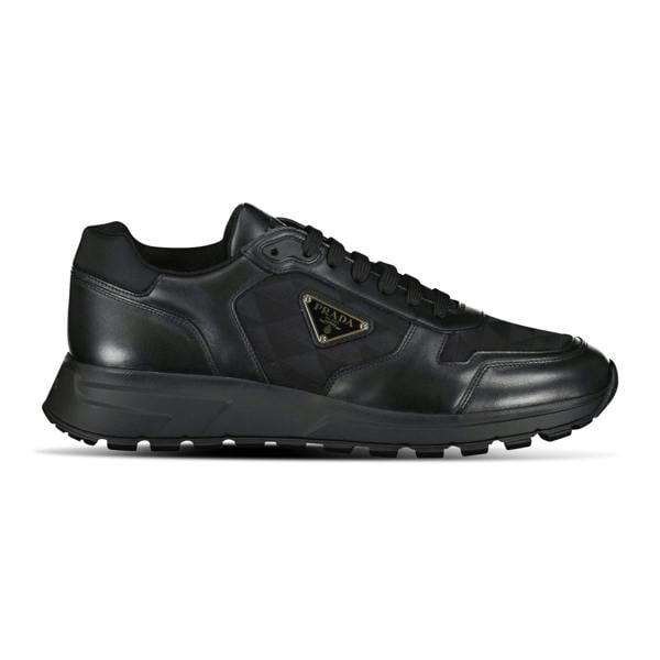Prada Prax 01 Re-Nylon Leather Sneakers Black - chancefashionco