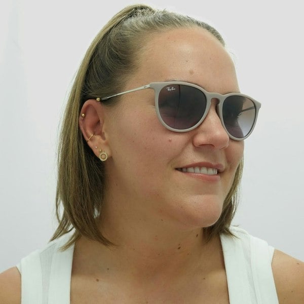 Ray-Ban Sunglasses Erika 4171 600068 Dark Rubber Sand Brown Gradient