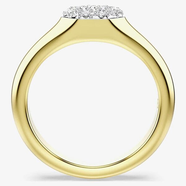 Swarovski Dextera Octagon Gold Tone Plated White Crystal Ring 5732851