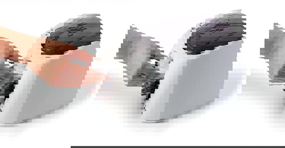 Durable DURACARD ID 300 ID Name Badge Card Printer | with Ribbon and 100 Cards