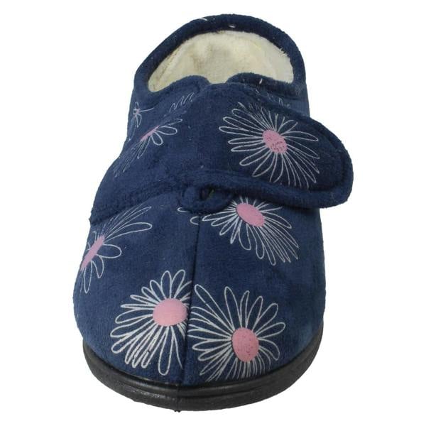 Rosebank Ladies Rosebank Flower Detailed Wide Full Slippers Judith