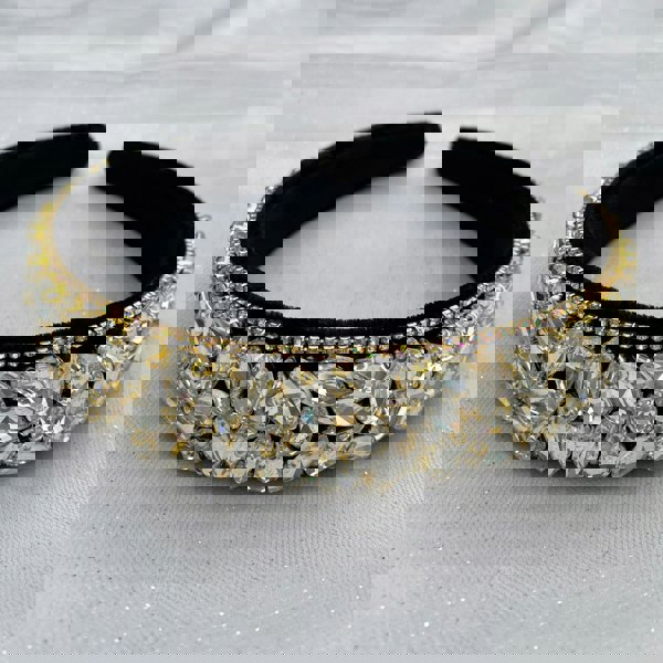 sparkly headband jewelled headband crystal hair band white rhinestones