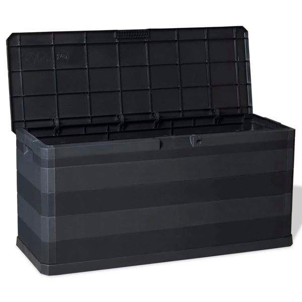 Berkfield Garden Storage Box Black 117x45x56 cm