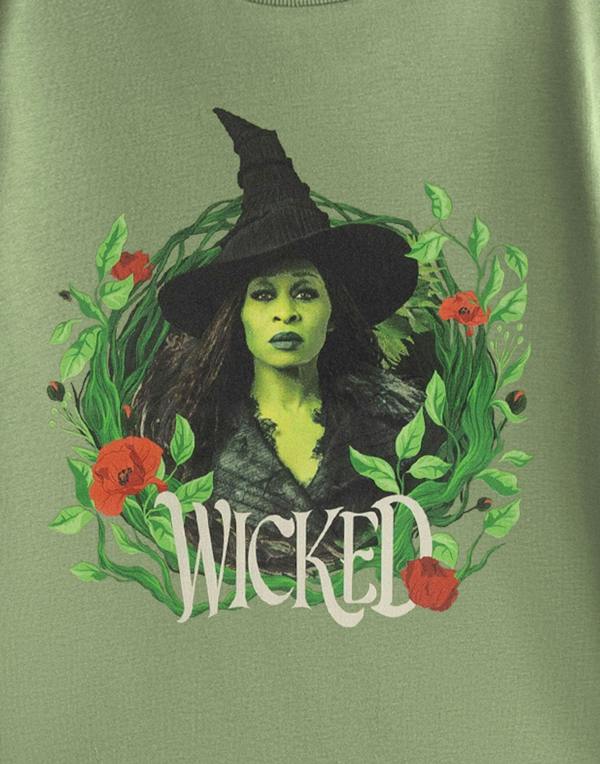 Wicked Unisex Green Elphaba Poppies Short Sleeved T-Shirt