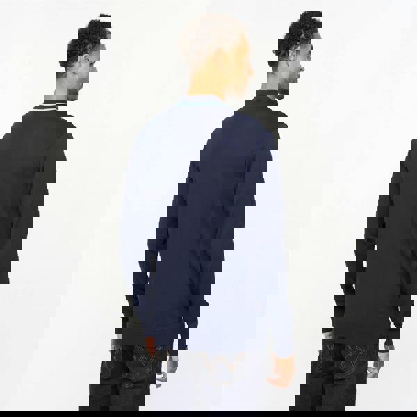 Gabicci V55GM25 Mens Darron Long Sleeve Archive Knitted Zip Neck Polo Gabicci Vintage - NAVY